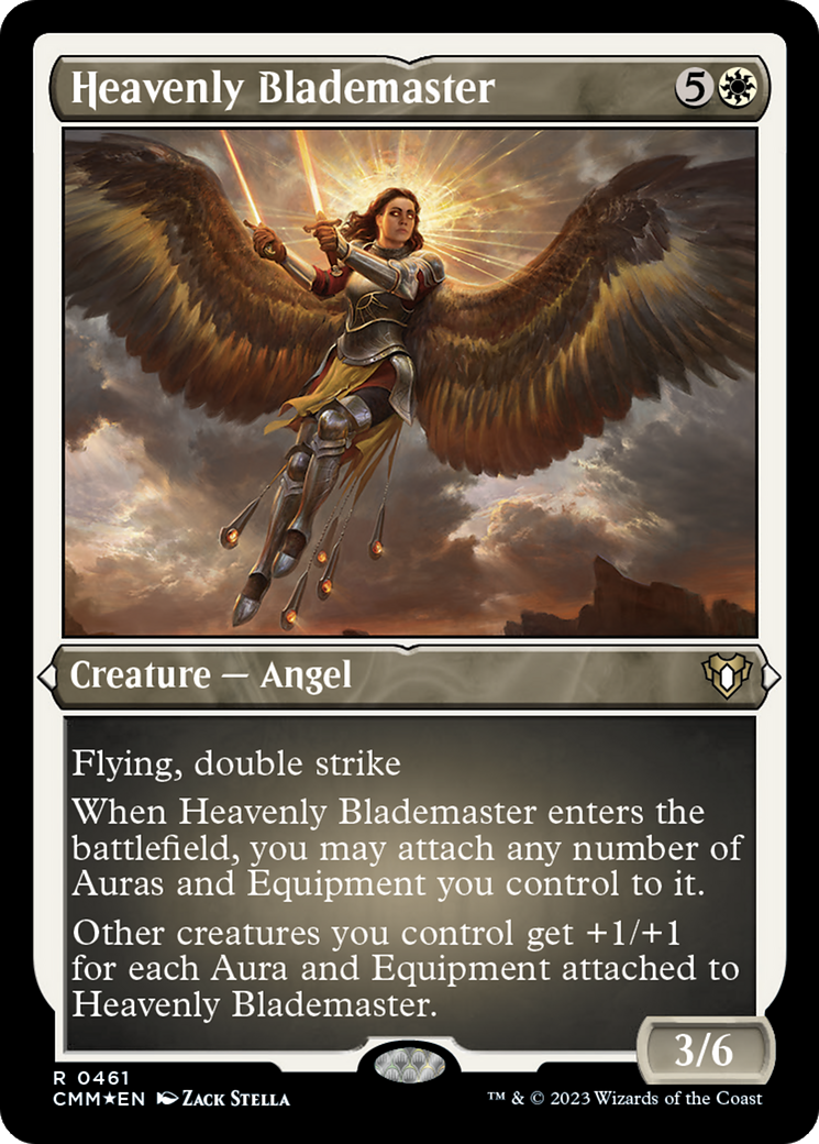 Heavenly Blademaster (Foil Etched) [Commander Masters] | Clutch Gaming