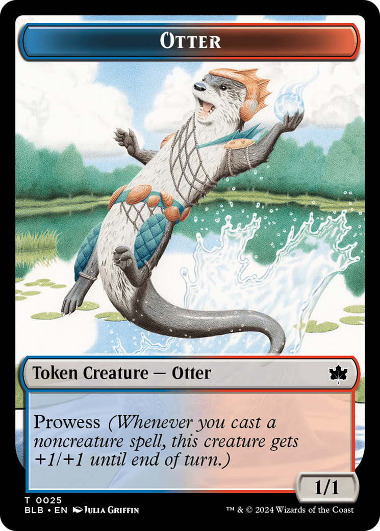 Otter // Thornplate Intimidator Double-Sided Token [Bloomburrow Tokens] | Clutch Gaming