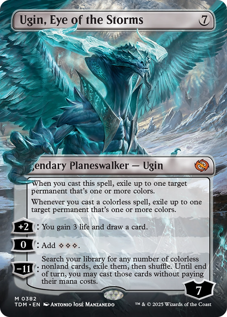 Ugin, Eye of the Storms (Borderless) [Tarkir: Dragonstorm] | Clutch Gaming