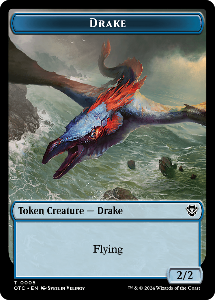 Drake // Soldier (0026) Double-Sided Token [Outlaws of Thunder Junction Commander Tokens] | Clutch Gaming