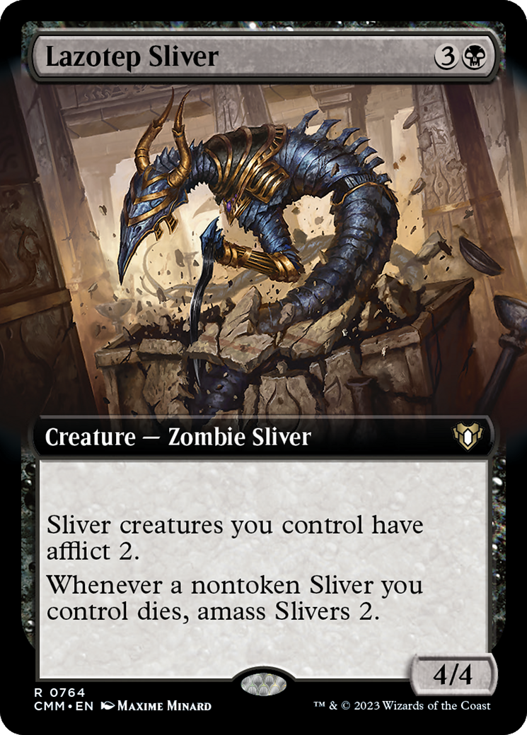 Lazotep Sliver (Extended Art) [Commander Masters] | Clutch Gaming