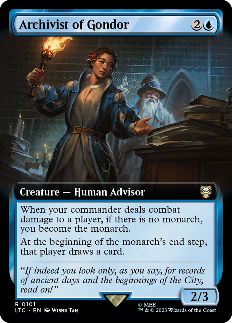 Archivist of Gondor (Extended Art) [The Lord of the Rings: Tales of Middle-Earth Commander] | Clutch Gaming