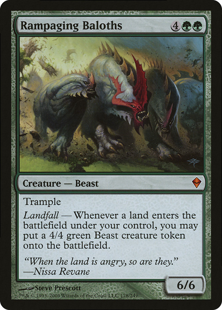 Rampaging Baloths (Zendikar) (Oversized) [Oversize Cards] | Clutch Gaming