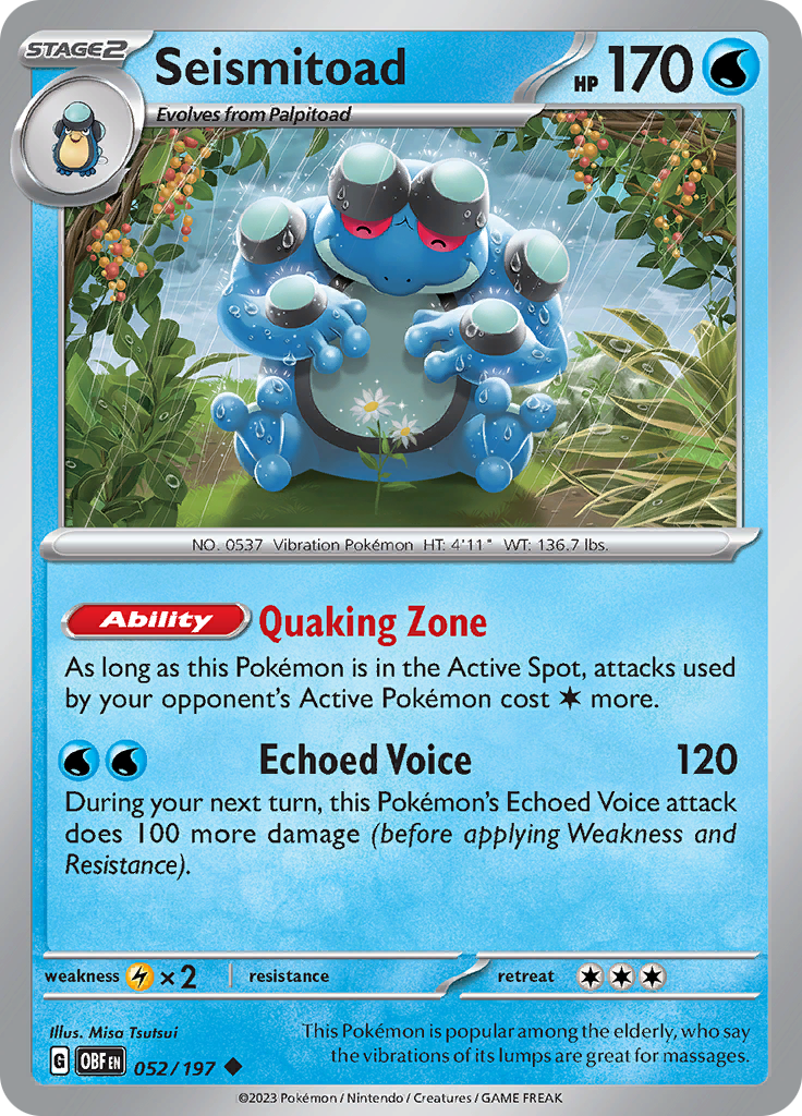 Seismitoad (052/197) [Scarlet & Violet: Obsidian Flames] | Clutch Gaming