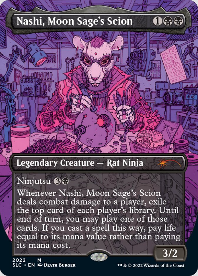 Nashi, Moon Sage's Scion (Borderless) [Secret Lair Countdown Kit] | Clutch Gaming