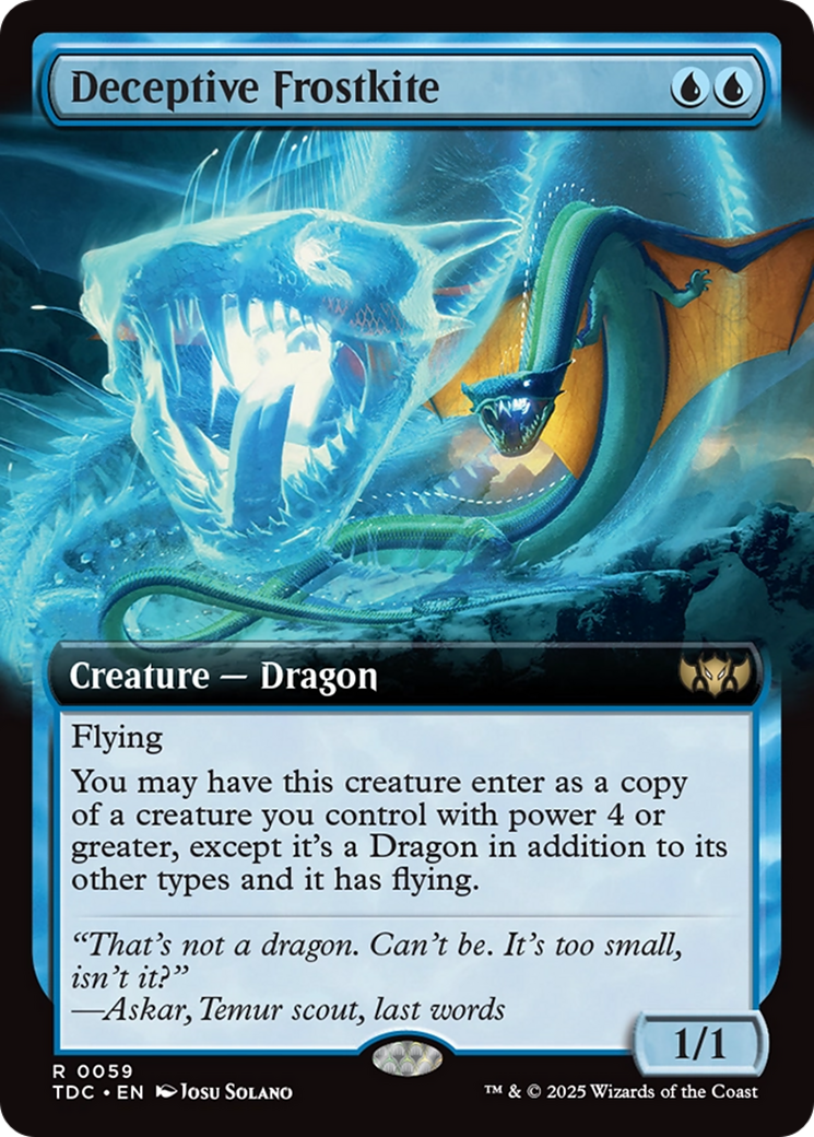 Deceptive Frostkite (Extended Art) [Tarkir: Dragonstorm Commander] | Clutch Gaming
