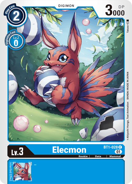 Elecmon [BT1-028] (Alternative Art) [Starter Deck: Ulforce Veedramon] | Clutch Gaming