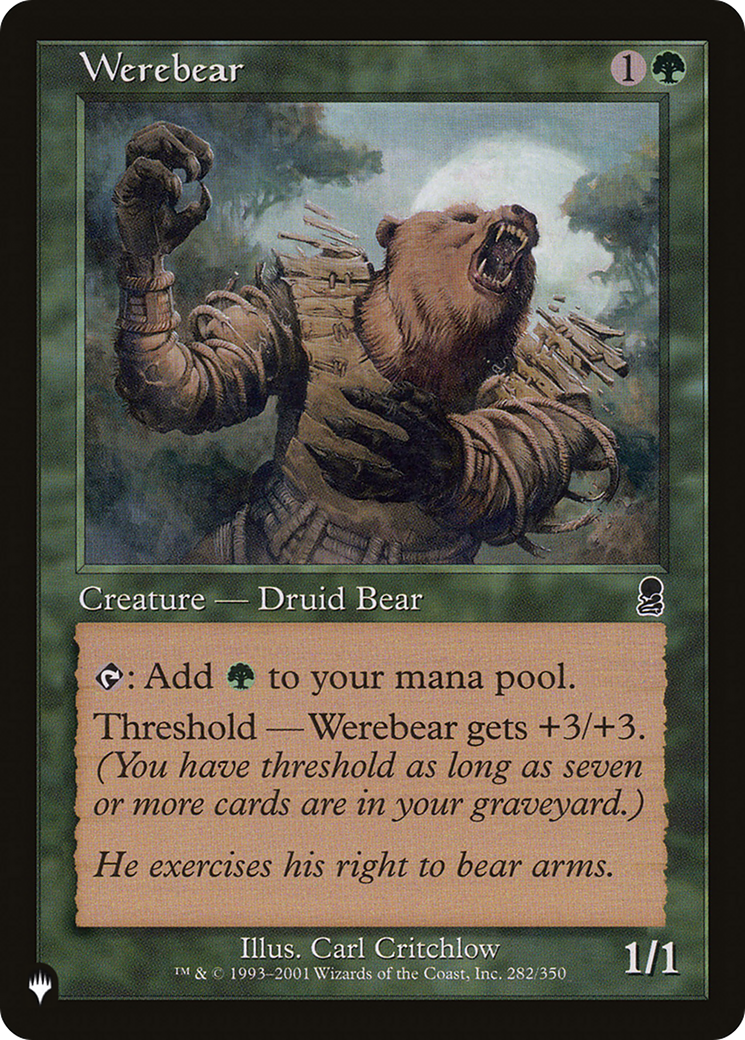 Werebear [The List Reprints] | Clutch Gaming