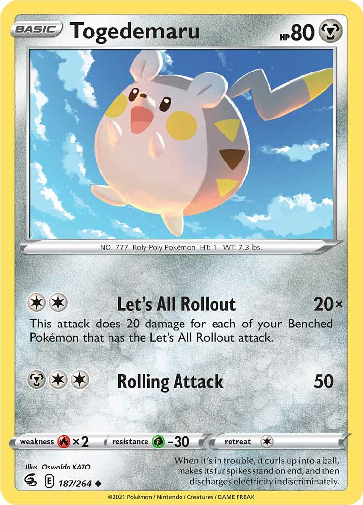 Togedemaru (187/264) [Sword & Shield: Fusion Strike] | Clutch Gaming