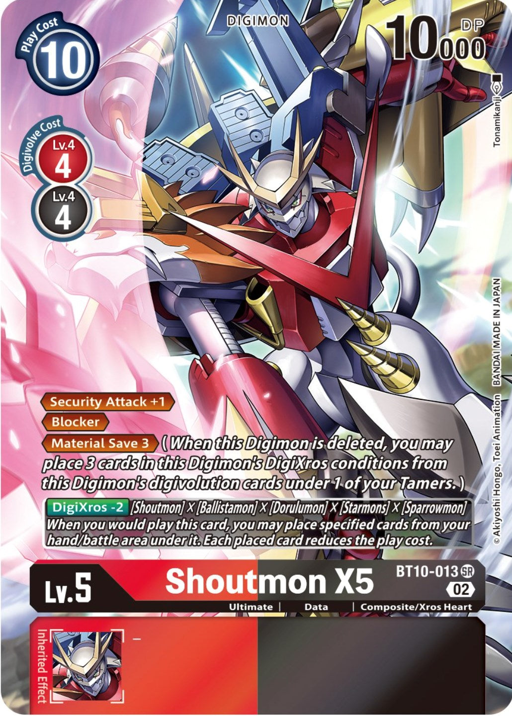 Shoutmon X5 [BT10-013] (Alternate Art) [Xros Encounter] | Clutch Gaming