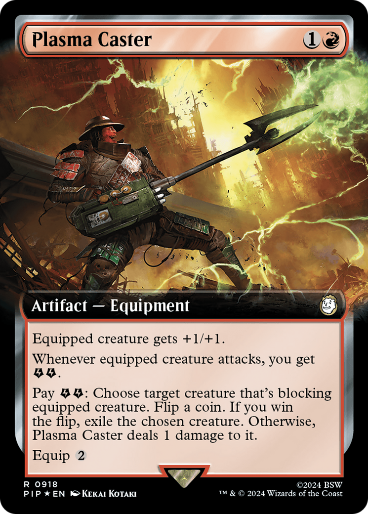 Plasma Caster (Extended Art) (Surge Foil) [Fallout] | Clutch Gaming