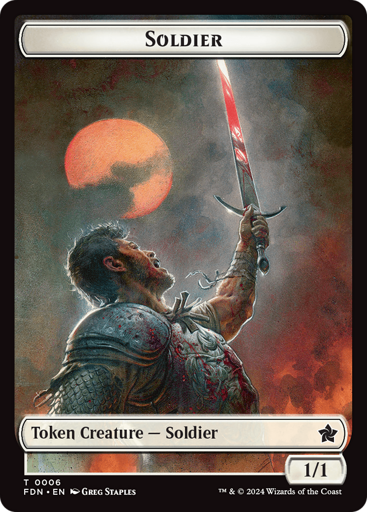 Rabbit // Soldier Double-Sided Token [Foundations Tokens] | Clutch Gaming