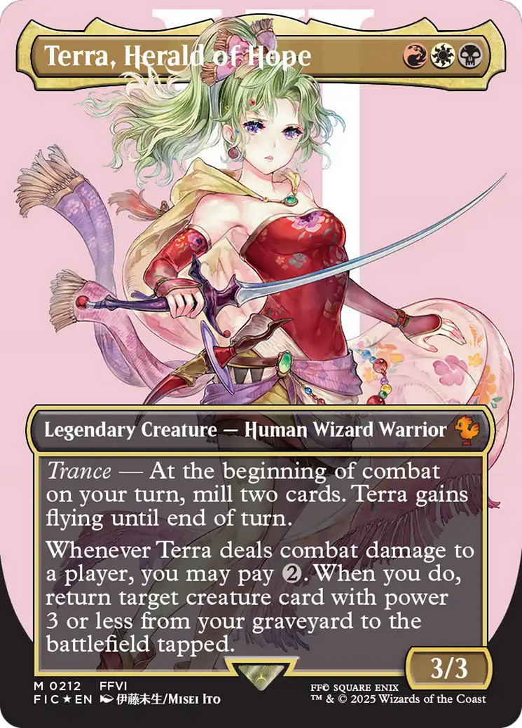 Terra, Herald of Hope (Borderless) (Surge Foil) [FINAL FANTASY Commander] | Clutch Gaming