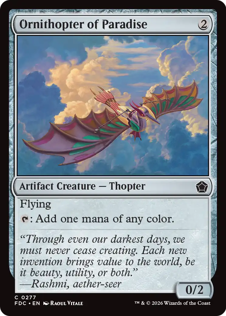 Ornithopter of Paradise [Foundations Commander] | Clutch Gaming