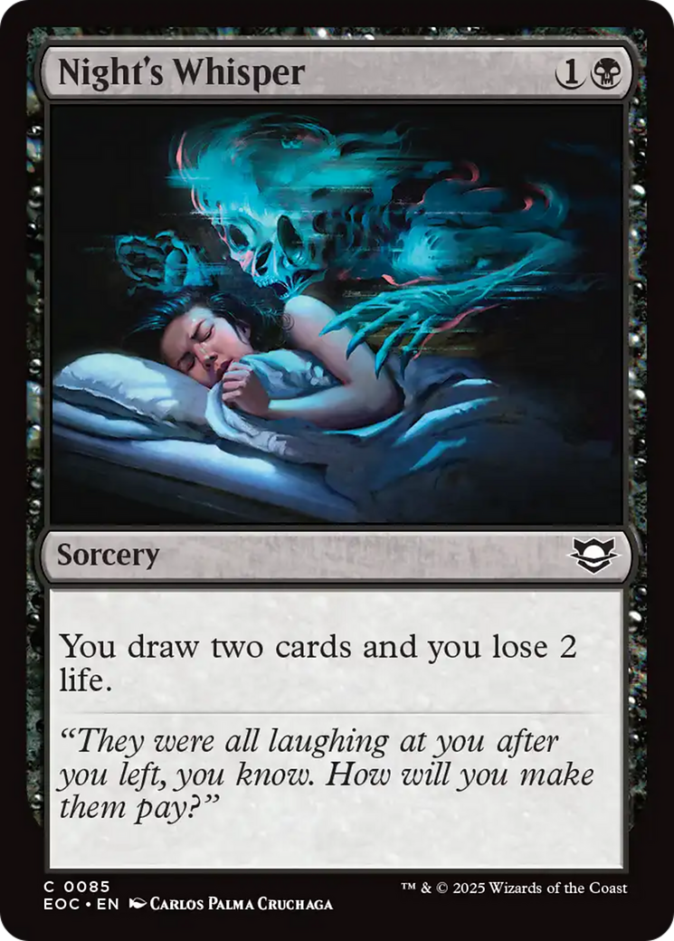 Night's Whisper [Edge of Eternities Commander] | Clutch Gaming