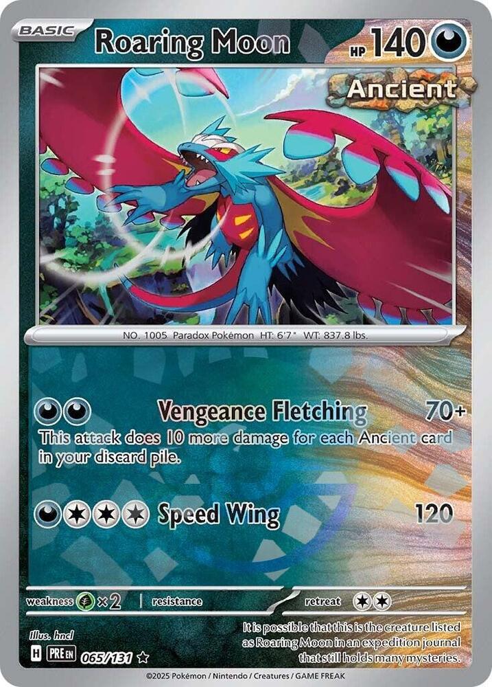 Roaring Moon (065/131) (Poke Ball Pattern) [Scarlet & Violet: Prismatic Evolutions] | Clutch Gaming