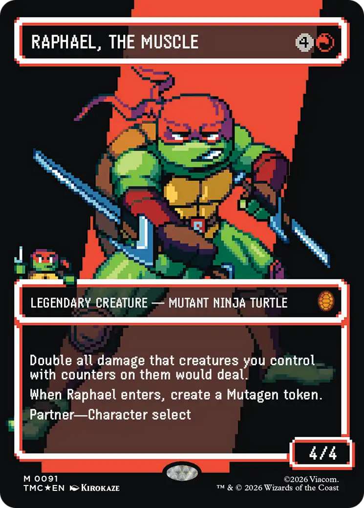 Raphael, the Muscle (0091) (Borderless) (Surge Foil) [Teenage Mutant Ninja Turtles Commander] | Clutch Gaming
