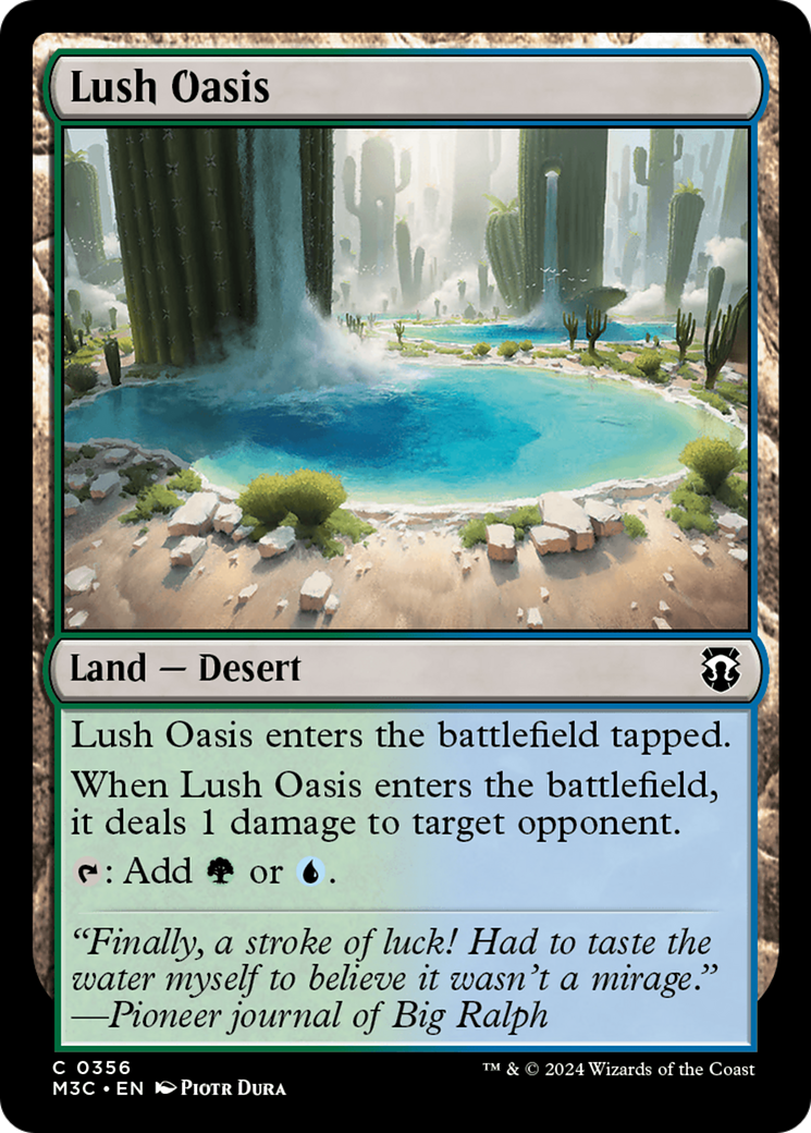 Lush Oasis (Ripple Foil) [Modern Horizons 3 Commander] | Clutch Gaming