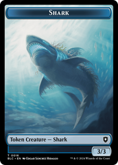 Bird (011) // Shark Double-Sided Token [Bloomburrow Commander Tokens] | Clutch Gaming