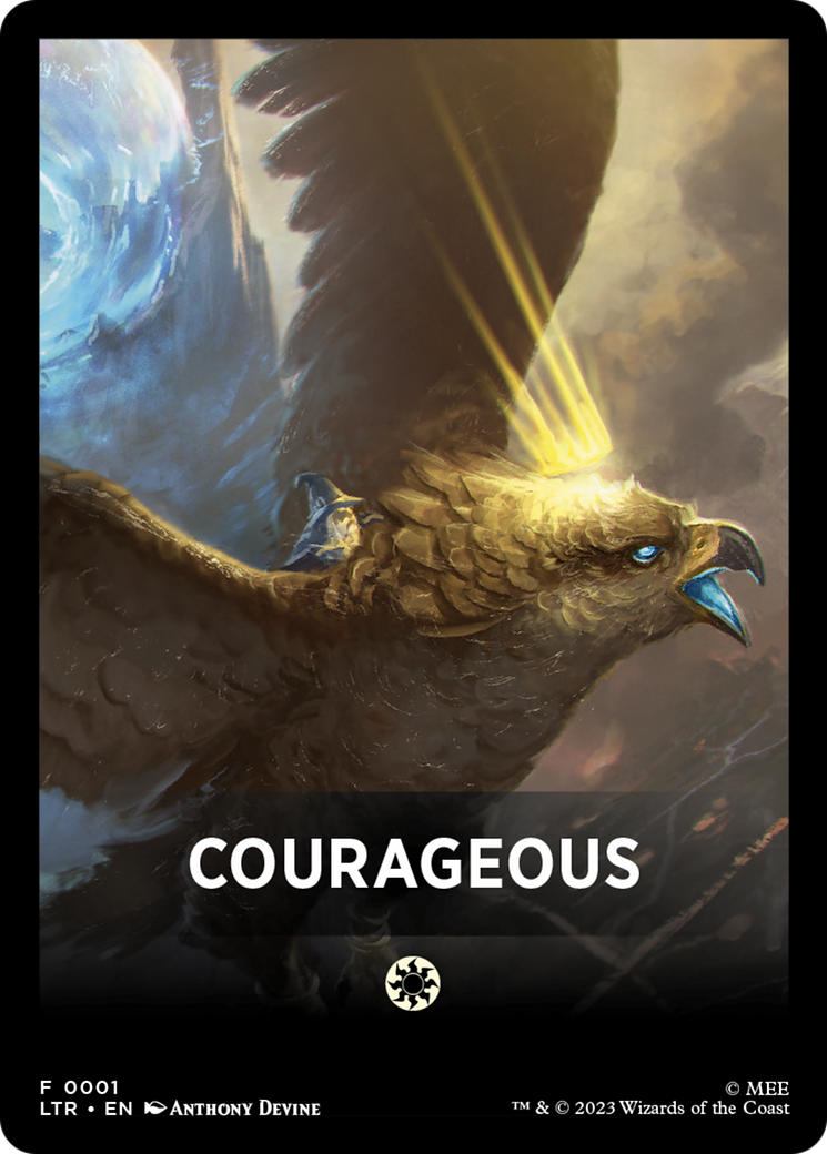 Courageous Theme Card [The Lord of the Rings: Tales of Middle-Earth Tokens] | Clutch Gaming