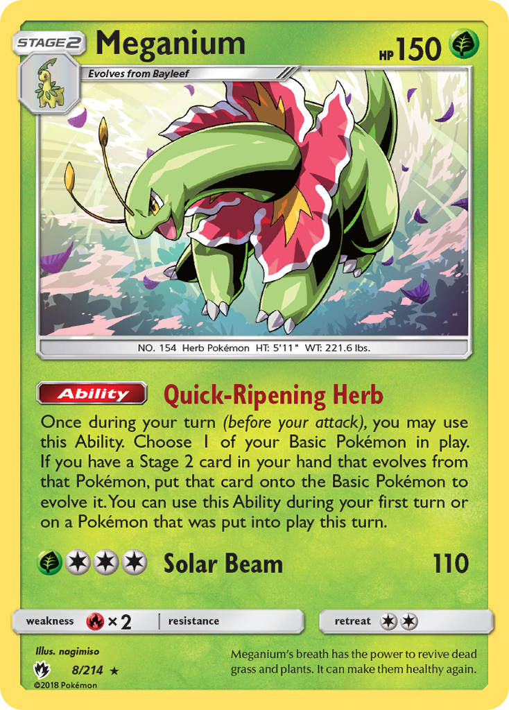 Meganium (8/214) [Sun & Moon: Lost Thunder] | Clutch Gaming