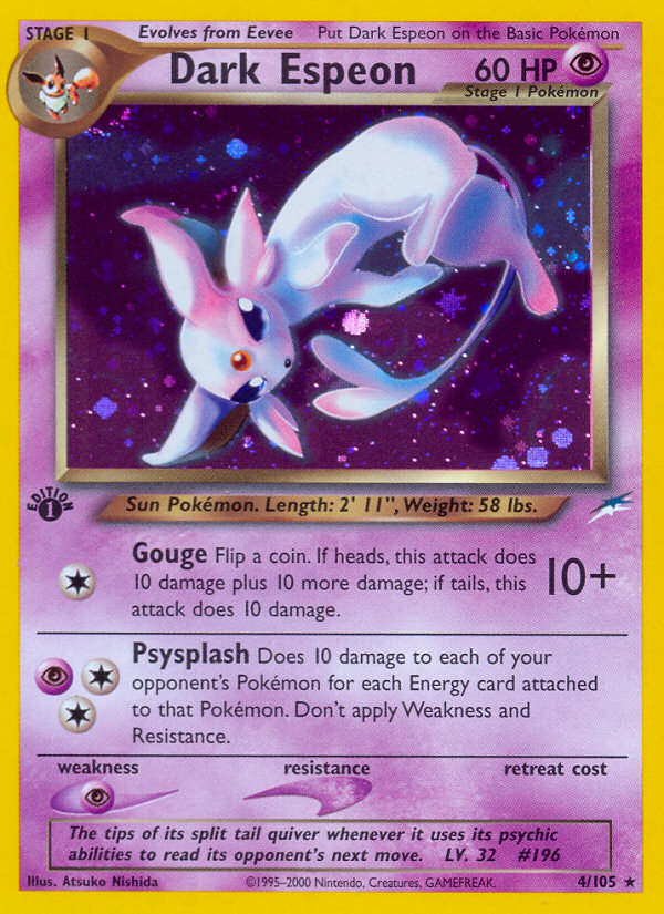 Dark Espeon (4/105) [Neo Destiny 1st Edition] | Clutch Gaming