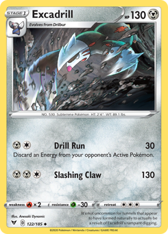 Excadrill (122/185) [Sword & Shield: Vivid Voltage] | Clutch Gaming
