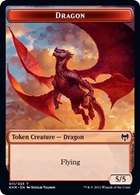 Dragon // Thopter Double-Sided Token [Kaldheim Commander Tokens] | Clutch Gaming