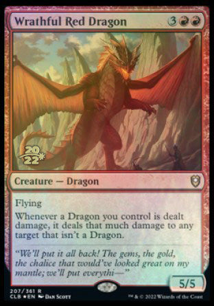 Wrathful Red Dragon [Commander Legends: Battle for Baldur's Gate Prerelease Promos] | Clutch Gaming