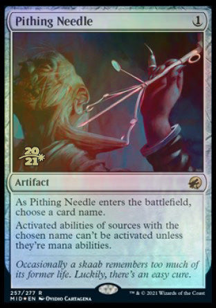 Pithing Needle [Innistrad: Midnight Hunt Prerelease Promos] | Clutch Gaming
