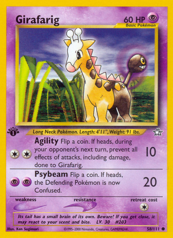 Girafarig (58/111) [Neo Genesis 1st Edition] | Clutch Gaming