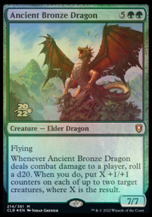 Ancient Bronze Dragon [Commander Legends: Battle for Baldur's Gate Prerelease Promos] | Clutch Gaming