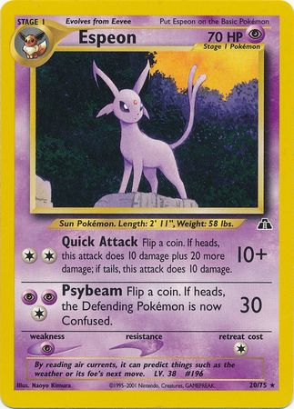 Espeon (20/75) [Neo Discovery Unlimited] | Clutch Gaming