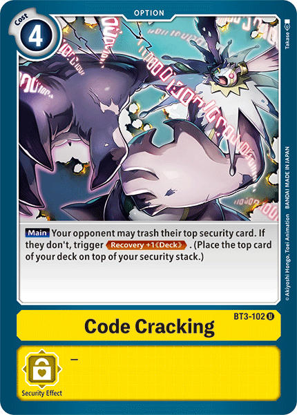 Code Cracking [BT3-102] [Release Special Booster Ver.1.5] | Clutch Gaming