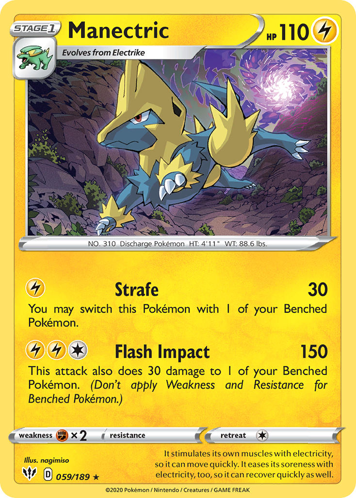 Manectric (059/189) [Sword & Shield: Darkness Ablaze] | Clutch Gaming