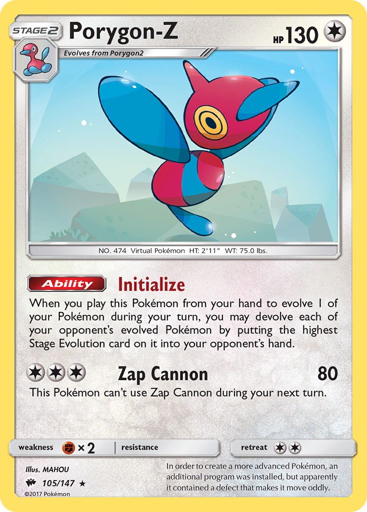 Porygon-Z (105/147) [Sun & Moon: Burning Shadows] | Clutch Gaming