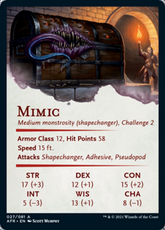 Mimic Art Card [Dungeons & Dragons: Adventures in the Forgotten Realms Art Series] | Clutch Gaming