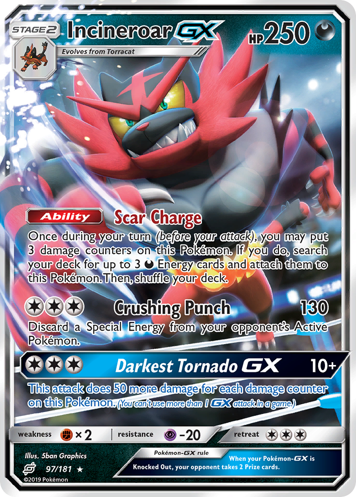 Incineroar GX (97/181) [Sun & Moon: Team Up] | Clutch Gaming