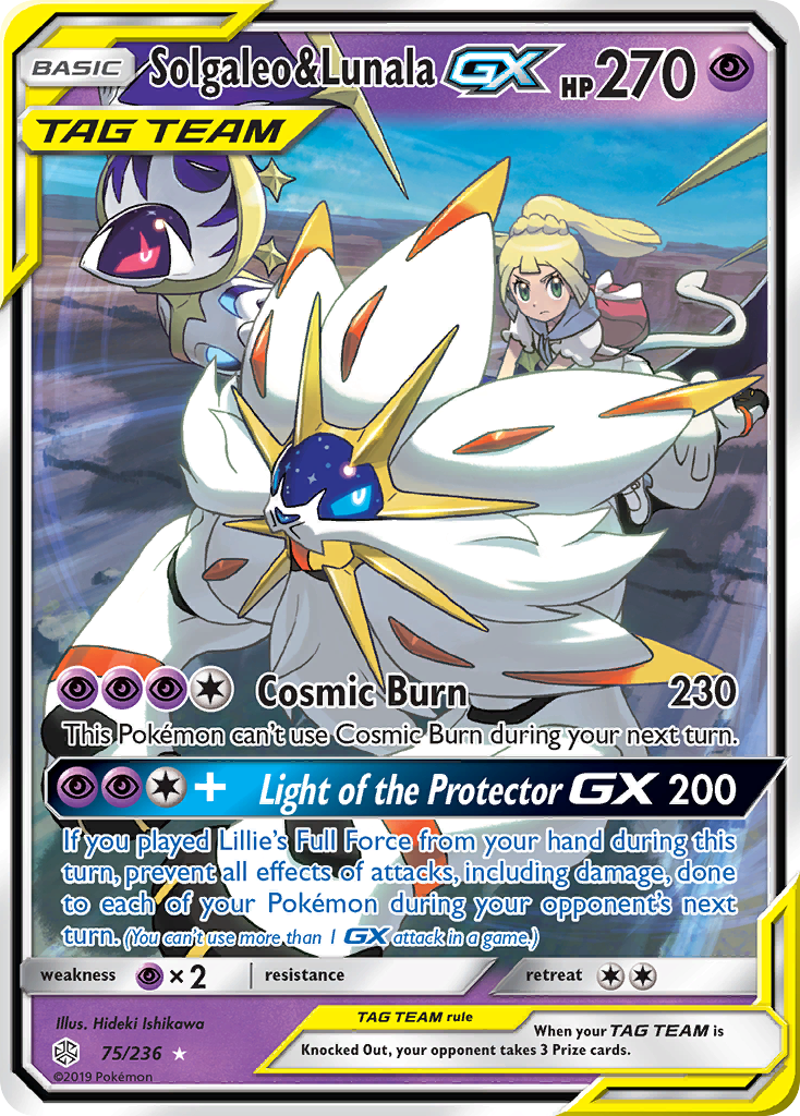 Solgaleo & Lunala GX (75/236) [Sun & Moon: Cosmic Eclipse] | Clutch Gaming