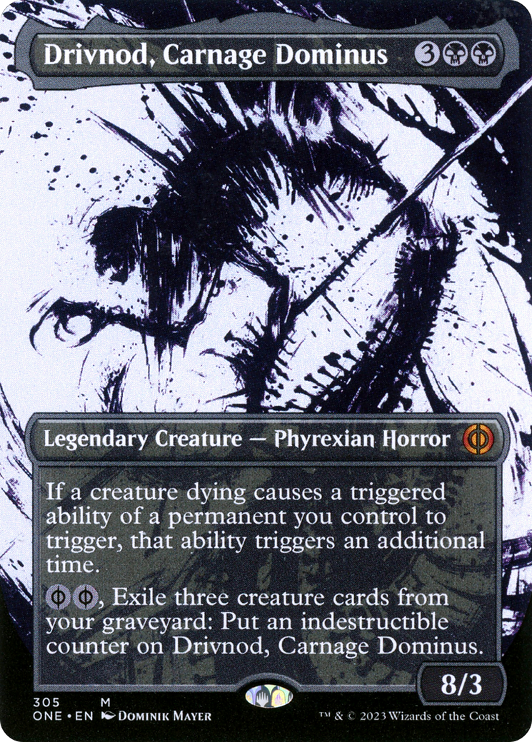 Drivnod, Carnage Dominus (Borderless Ichor) [Phyrexia: All Will Be One] | Clutch Gaming