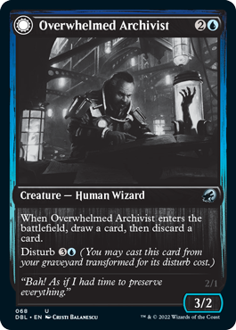 Overwhelmed Archivist // Archive Haunt [Innistrad: Double Feature] | Clutch Gaming