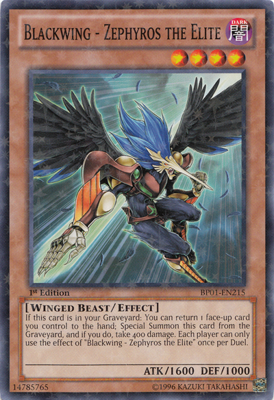 Blackwing - Zephyros the Elite [BP01-EN215] Starfoil Rare | Clutch Gaming