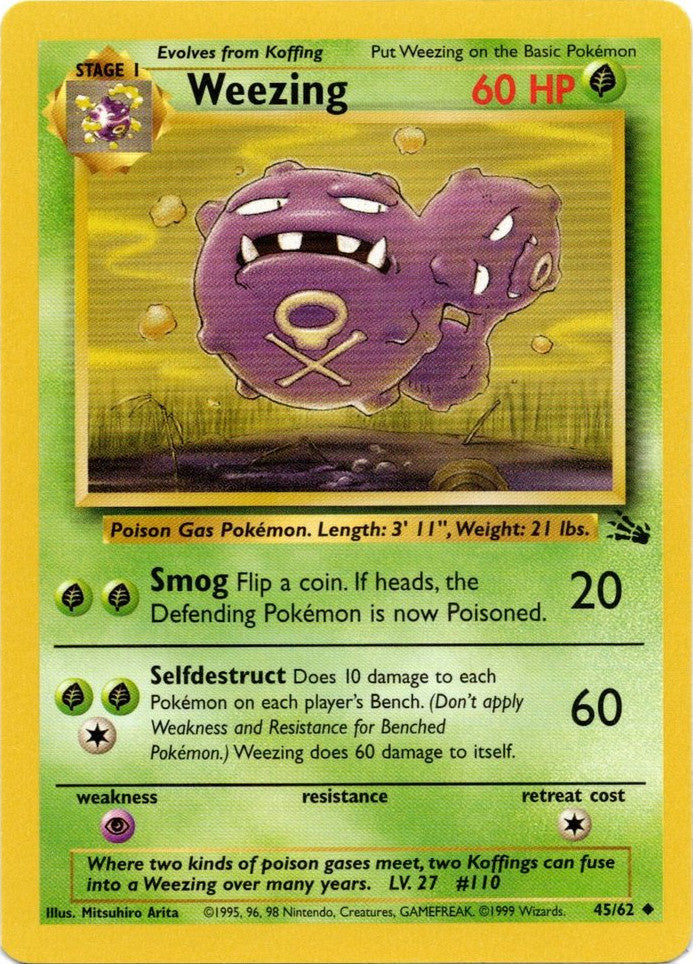 Weezing (45/62) [Fossil Unlimited] | Clutch Gaming