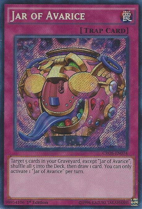 Jar of Avarice [CROS-EN074] Secret Rare | Clutch Gaming