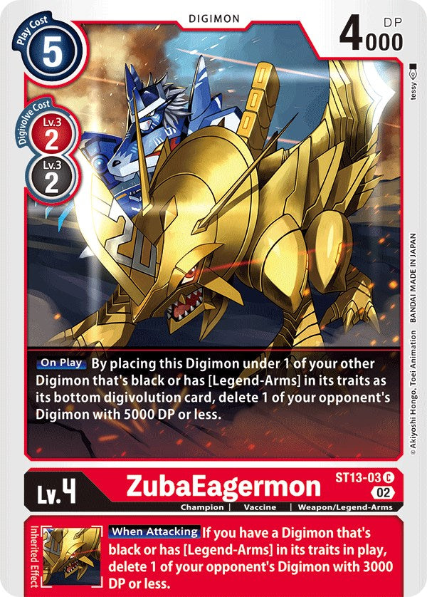 ZubaEagermon [ST13-03] [Starter Deck: Ragnaloardmon] | Clutch Gaming