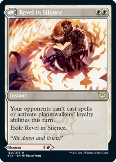 Flamescroll Celebrant // Revel in Silence [Strixhaven: School of Mages Prerelease Promos] | Clutch Gaming