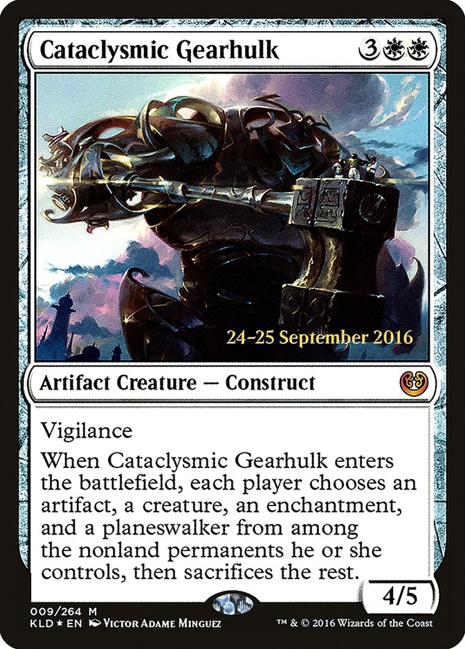 Cataclysmic Gearhulk [Kaladesh Prerelease Promos] | Clutch Gaming