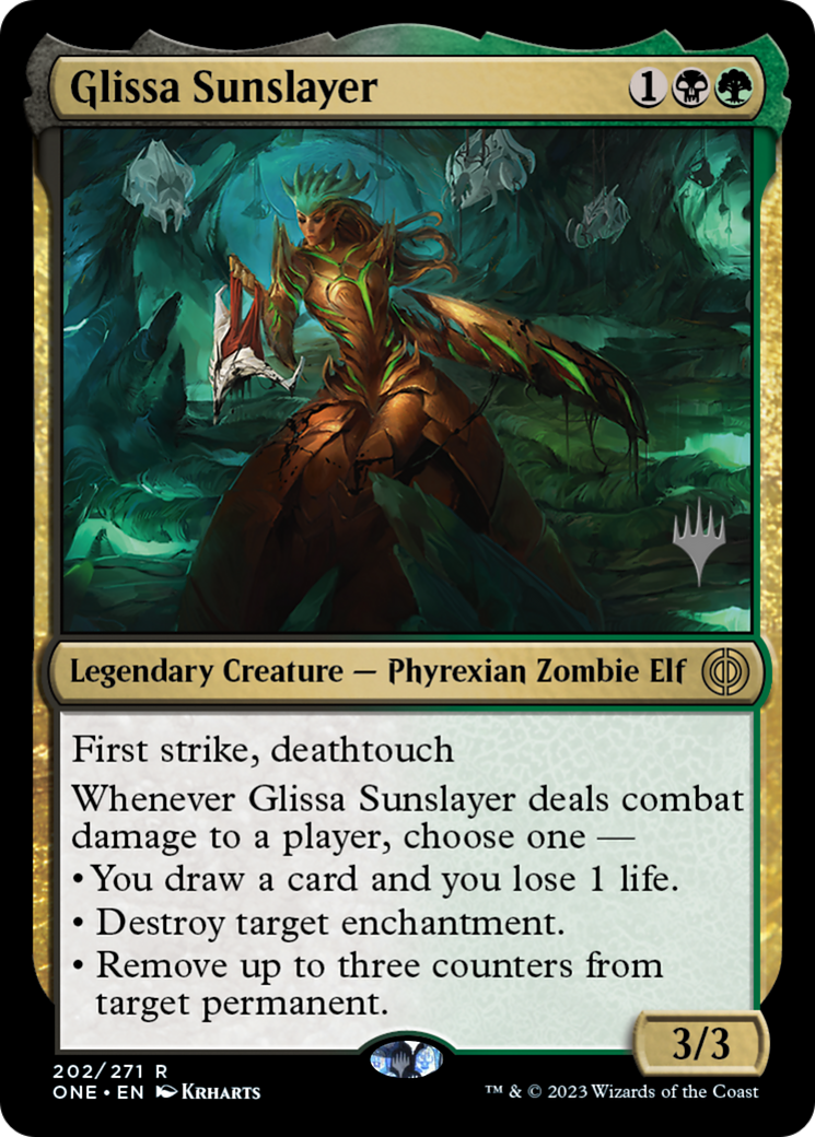 Glissa Sunslayer (Promo Pack) [Phyrexia: All Will Be One Promos] | Clutch Gaming