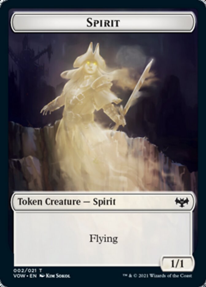 Insect // Spirit (002) Double-Sided Token [Innistrad: Crimson Vow Tokens] | Clutch Gaming