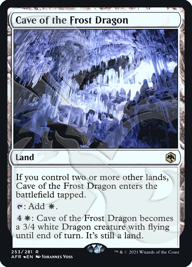 Cave of the Frost Dragon (Ampersand Promo) [Dungeons & Dragons: Adventures in the Forgotten Realms Promos] | Clutch Gaming